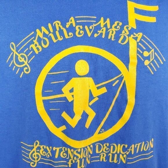 Mira Mesa Boulevard Fun Run T Shirt Vintage 80s Las Vegas FieldStone 50/50 M - Picture 2 of 6